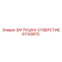 51793875 ЗАГЛУШКА-ОТВЕРСТИЕ Epiroc