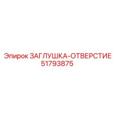 51793875 ЗАГЛУШКА-ОТВЕРСТИЕ Epiroc