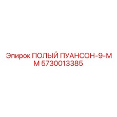 5730013385 ПОЛЫЙ ПУАНСОН-9-ММ Epiroc