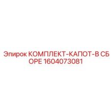 1604073081 КОМПЛЕКТ-КАПОТ-В СБОРЕ Epiroc
