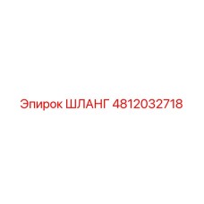 4812032718 ШЛАНГ Эпирок
