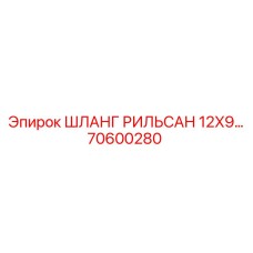 70600280 ШЛАНГ РИЛЬСАН 12X9 Epiroc