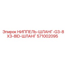 571002095 НИППЕЛЬ-ШЛАНГ-G3-8X3-8ID-ШЛАНГ Epiroc