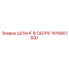 1615667300 ШЛАНГ В СБОРЕ | Epiroc