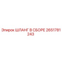 2651781243 ШЛАНГ В СБОРЕ Epiroc