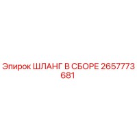 2657773681 ШЛАНГ В СБОРЕ Epiroc