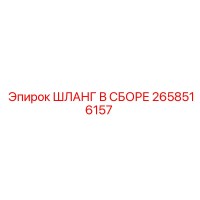 2658516157 ШЛАНГ В СБОРЕ Epiroc
