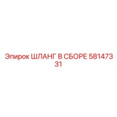 58147331 ШЛАНГ В СБОРЕ Epiroc