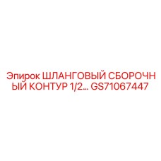 GS71067447 ШЛАНГОВЫЙ СБОРОЧНЫЙ КОНТУР 1/2… Epiroc
