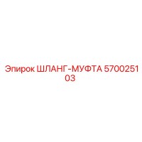 570025103 ШЛАНГ-МУФТА Epiroc