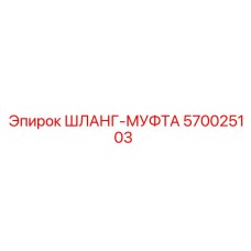 570025103 ШЛАНГ-МУФТА Epiroc