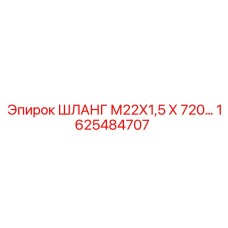 1625484707 ШЛАНГ М22Х1,5 Х 720 Epiroc