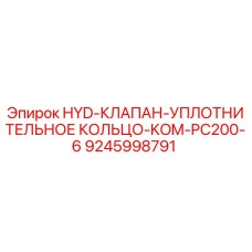 9245998791 HYD-КЛАПАН-УПЛОТНИТЕЛЬНОЕ КОЛЬЦО-KOM-PC200-6 Epiroc
