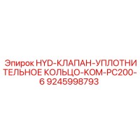 9245998793 HYD-КЛАПАН-УПЛОТНИТЕЛЬНОЕ КОЛЬЦО-KOM-PC200-6 Epiroc