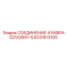 6231613100 СОЕДИНЕНИЕ-КУИВРА-D21X26X1-5 Epiroc