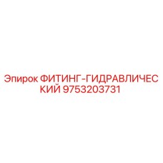 9753203731 ФИТИНГ-ГИДРАВЛИЧЕСКИЙ Epiroc