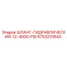 9753231643 ШЛАНГ-ГИДРАВЛИЧЕСКИЙ-12-4000-PSI (Epiroc)