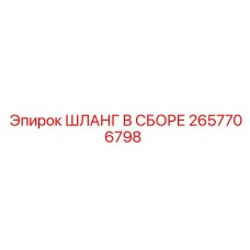 2657706798 ШЛАНГ В СБОРЕ Эпирок
