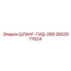 2653077624 ШЛАНГ-ГИД-289 Epiroc