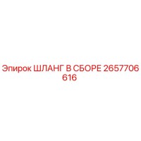 2657706616 ШЛАНГ В СБОРЕ Epiroc