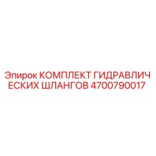 4700790017 КОМПЛЕКТ ГИДРАВЛИЧЕСКИХ ШЛАНГОВ Epiroc