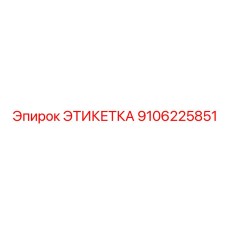 9106225851 ЭТИКЕТКА Epiroc