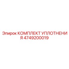4749200019 КОМПЛЕКТ УПЛОТНЕНИЯ Epiroc