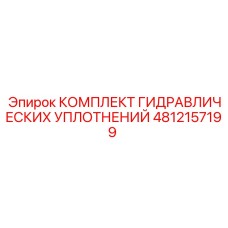 4812157199 КОМПЛЕКТ ГИДРАВЛИЧЕСКИХ УПЛОТНЕНИЙ Epiroc