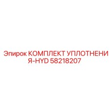 58218207 КОМПЛЕКТ УПЛОТНЕНИЯ-HYD Epiroc