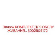 3002604172 КОМПЛЕКТ ДЛЯ ОБСЛУЖИВАНИЯ - Epiroc
