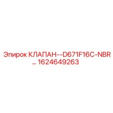 1624649263 КЛАПАН-D671F16C-NBR Epiroc