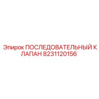 8231120156 ПОСЛЕДОВАТЕЛЬНЫЙ КЛАПАН Epiroc