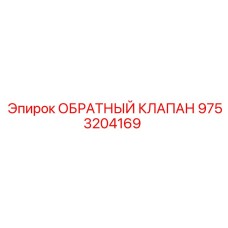 9753204169 ОБРАТНЫЙ КЛАПАН Epiroc