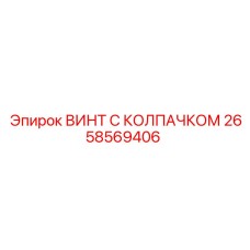 Усиленный винт с колпачком арт. 2658569406 Epiroc