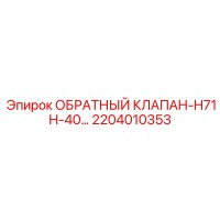 2204010353 ОБРАТНЫЙ КЛАПАН-H71H-40… Epiroc