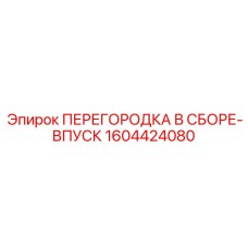 1604424080 ПЕРЕГОРОДКА В СБОРЕ-ВПУСК Epiroc