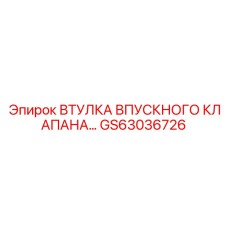 GS63036726 ВТУЛКА ВПУСКНОГО КЛАПАНА Epiroc