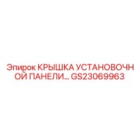 GS23069963 Крышка установочной панели Epiroc