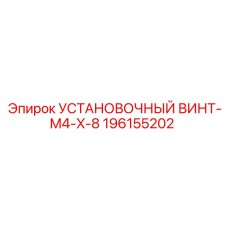 196155202 УСТАНОВОЧНЫЙ ВИНТ-M4-X-8 Epiroc