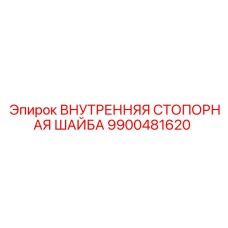 9900481620 Внутренняя стопорная шайба Epiroc
