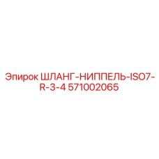 571002065 ШЛАНГ-НИППЕЛЬ-ISO7-R-3-4 Epiroc