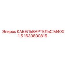 1630800815 КАБЕЛЬВАРТЕЛЬС M40X1,5 Epiroc