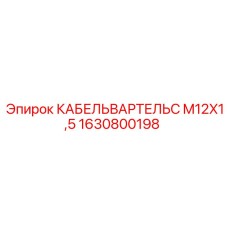 1630800198 КАБЕЛЬВАРТЕЛЬС M12X1,5 Epiroc