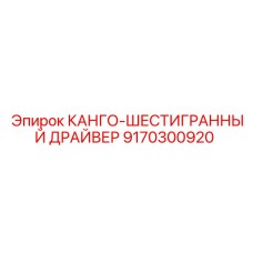 9170300920 КАНГО-ШЕСТИГРАННЫЙ ДРАЙВЕР Epiroc