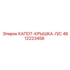 4812223456 КАПОТ-КРЫШКА-Л/С Epiroc