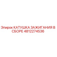 4812274536 КАТУШКА ЗАЖИГАНИЯ В СБОРЕ Epiroc