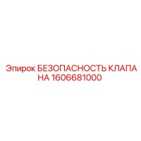 1606681000 БЕЗОПАСНОСТЬ КЛАПАНА Epiroc