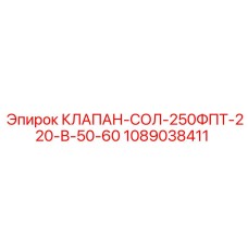 1089038411 КЛАПАН-СОЛ-250ФПТ-220-В-50-60 Epiroc