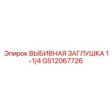 GS12067726 ВЫБИВНАЯ ЗАГЛУШКА 1-1/4 Epiroc