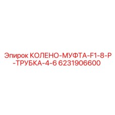 6231906600 КОЛЕНО-МУФТА-F1-8-P-ТРУБКА-4-6 Epiroc